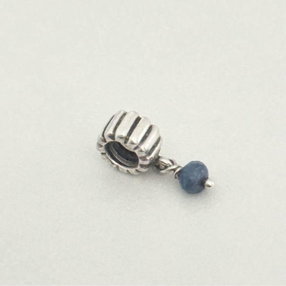 Pandora September Blue Sapphire Birthstone Gemstone Bead Charm - Picture 2 of 5